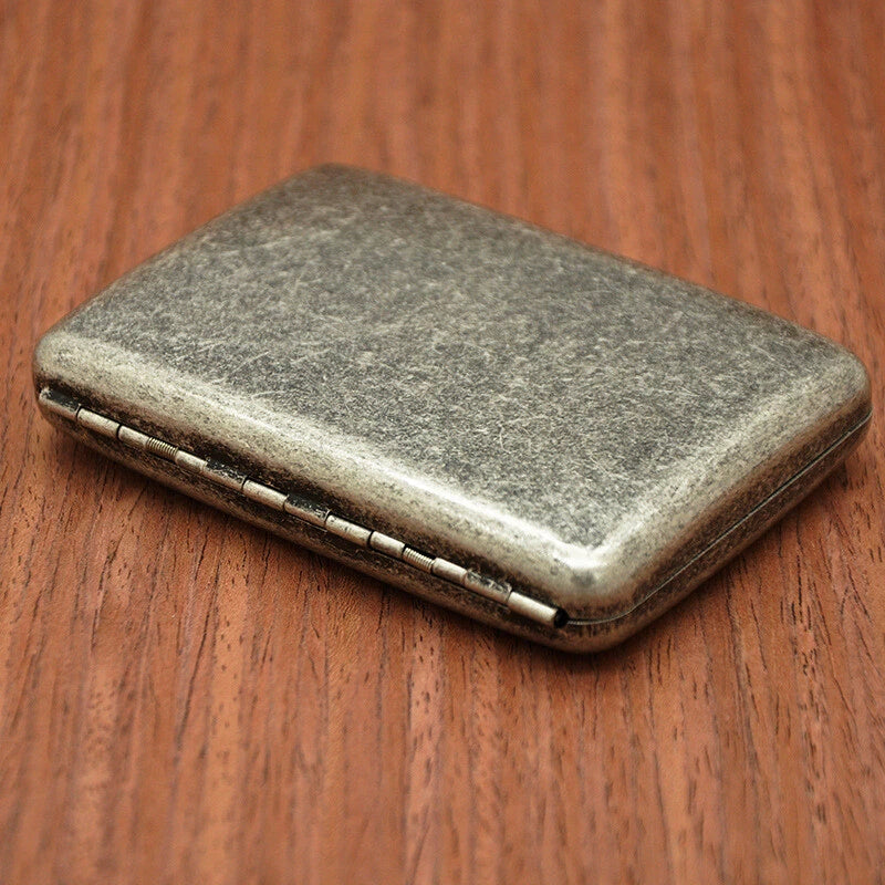 Handmade Brass Metal Carved Cigarette Cases Holder Box Holds 16 Cigarettes 07FC0E-D4 - KOEEK