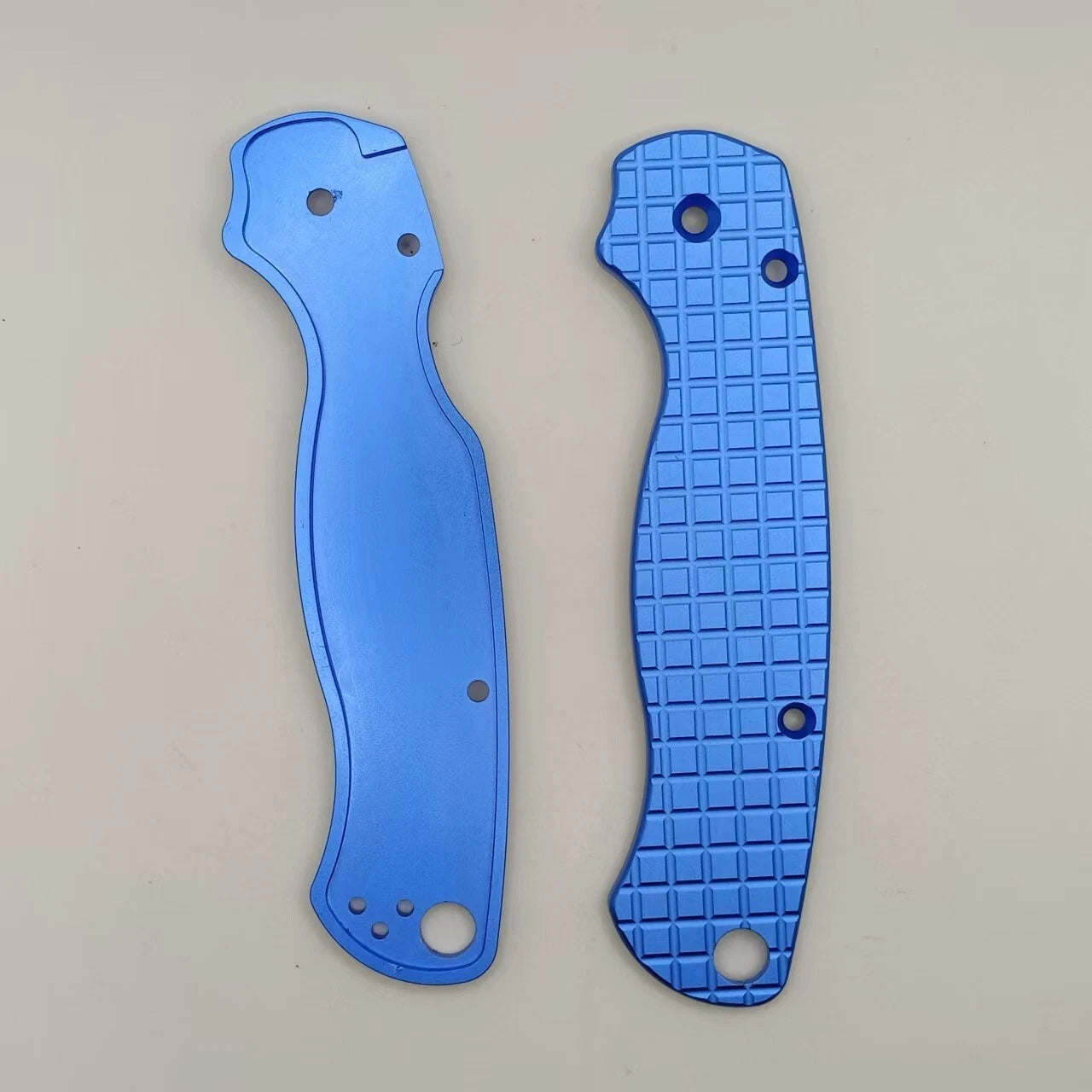 1 Pair Aluminum Alloy Knife Handle Scales for Spyderco C81 Para 2 Folding Knives 07FC0E-D4 - KOEEK