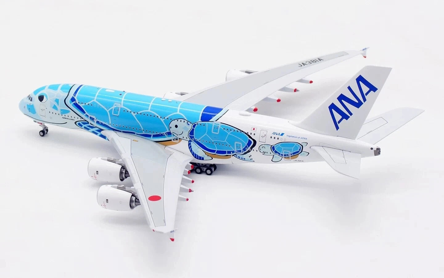 Ation 1/400 Ana Airbus A380 JA381A Blue Sea Turtle Aircraft Model Collect AVIATION - KOEEK