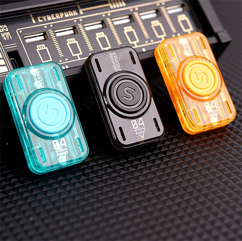 2 in 1 Multifunctional Fidget Toy Plastic Push Fidget Slider EDC Fidget Spinner 07FC0E-D4 - KOEEK