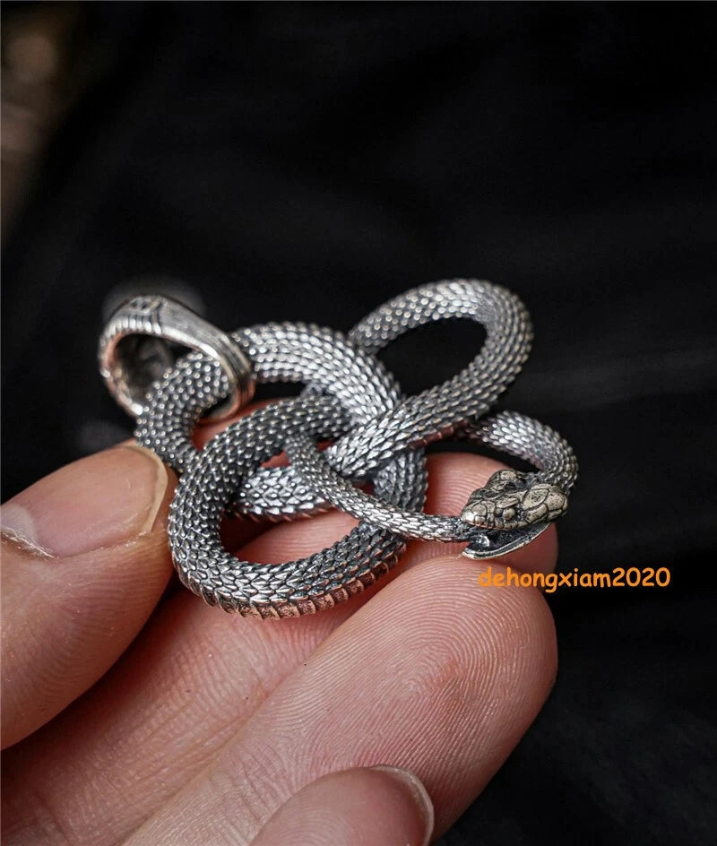 Sterling Silver Wondrous Ouroboros Snake Pendant Necklace Jewelry Keychain Penda 07FC0E-D4 - KOEEK