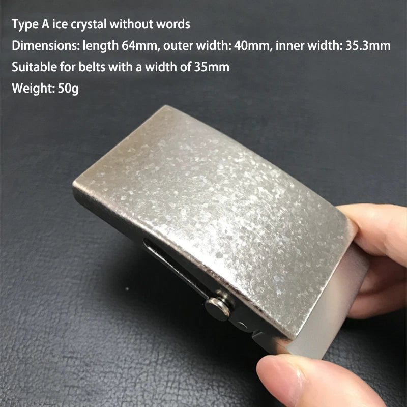 Titanium Alloy Men's Belt Buckle Automatic Roller Buckle Waist Strap Head Gifts 07FC0E-D4 - KOEEK