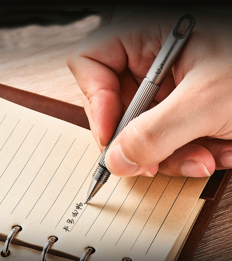 TC4 Titanium Alloy Keychain Ballpoint Pen Pocket Signature Pen Outdoor EDC Tools 07FC0E-D4 - KOEEK