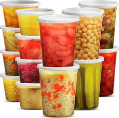 new JoyServe Deli Food Containers with Lids - (16 16 Sets - 16 & 32 oz, Clear JOYSERVE - KOEEK