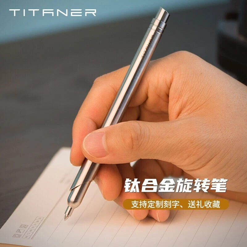 EDC Titanium Alloy Rotate Creative Ball Pen Office Signature Pen Outdoor Pocket 07FC0E-D4 - KOEEK