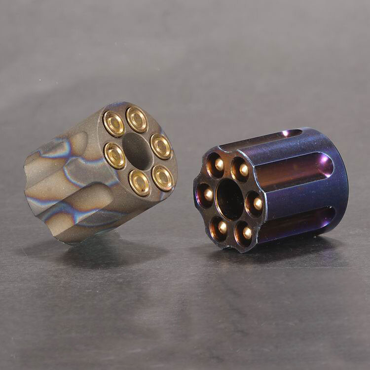 EDC Titanium Alloy Pendant Shaped Lanyard Knife Bead Paracord Pendant Detachable 07FC0E-D4 - KOEEK