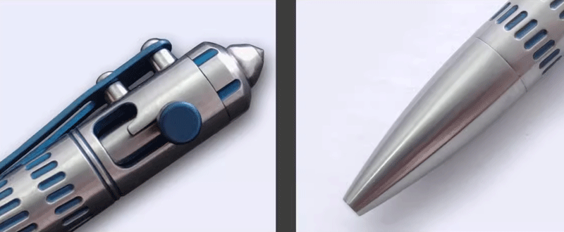 EDC Practical Titanium Alloy Pocket Ballpoint Pen Tactical working signature Pen 07FC0E-D4 - KOEEK