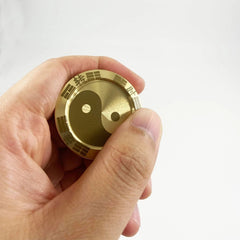 Solid EDC Brass Fidget Slider Clicker luck Coin Tai Chi Haptic Toy for Adult 07FC0E-D4 - KOEEK
