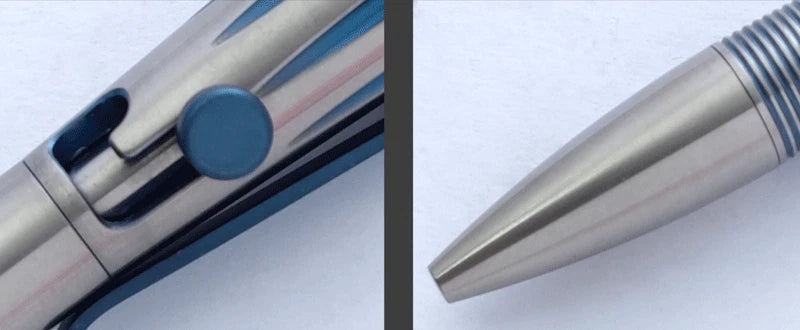 EDC Titanium Alloy Pocket Ballpoint Pen Tactical Working Signature Pen 5-Refills 07FC0E-D4 - KOEEK
