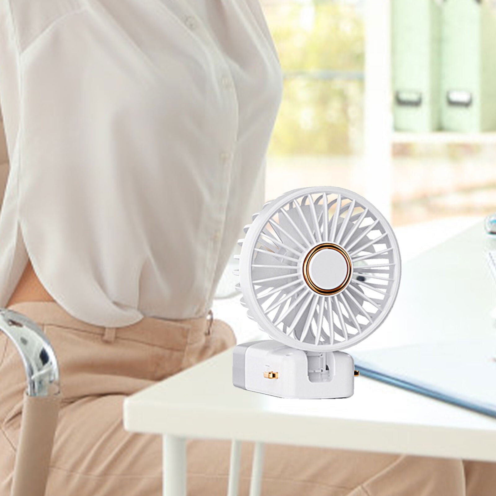 new USB Rechargeable Mini Fan Portable Handheld Desktop Air Cooler Travel Outdoor koeek - KOEEK