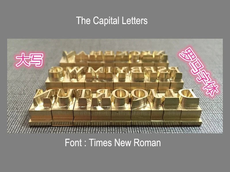 Custom brass alphabet letter   font stamp leather craft seal tool Heat Embosser 07FC0E-D4 - KOEEK