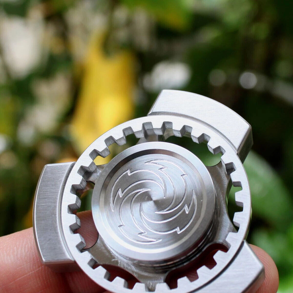 Finger Spinner Fidget Spinner Haptic Toy Stainless Steel Cnc Gear Wheel EDC Toys 07FC0E-D4 - KOEEK