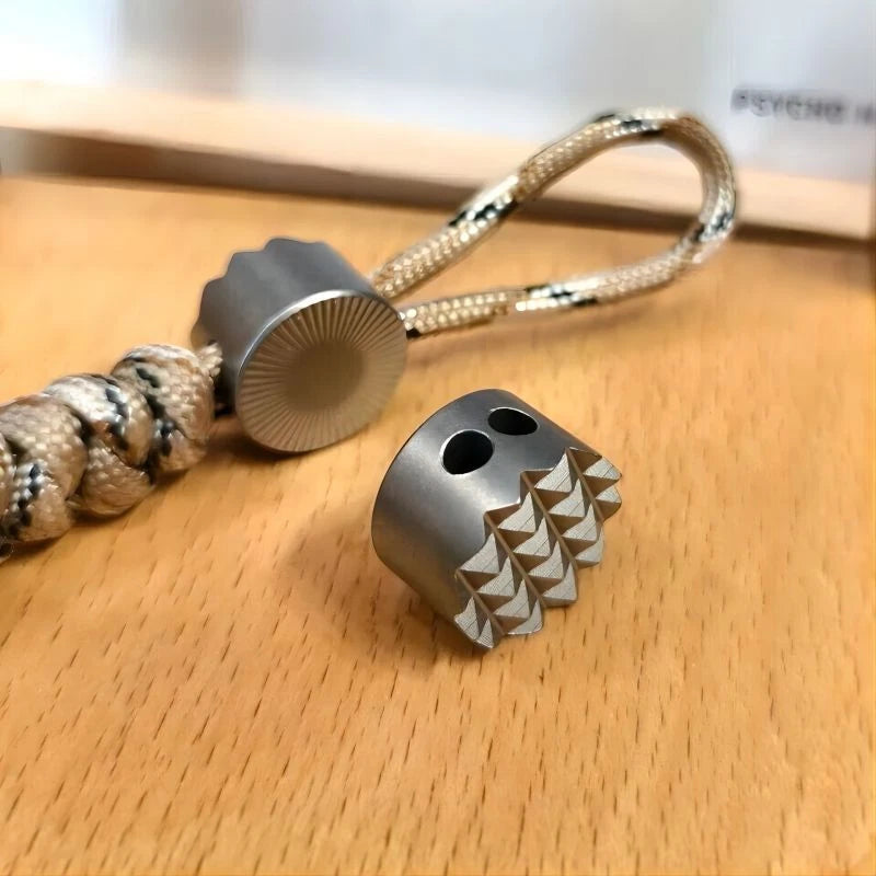 EDC Titanium Ultem PEI Knife Lanyard Bead Keychain Paracord Pendant Bracelet DIY 07FC0E-D4 - KOEEK