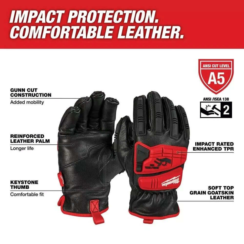 Milwaukee 48-22-8781 Goat Leather Gloves - Medium MILWAUKEE - KOEEK