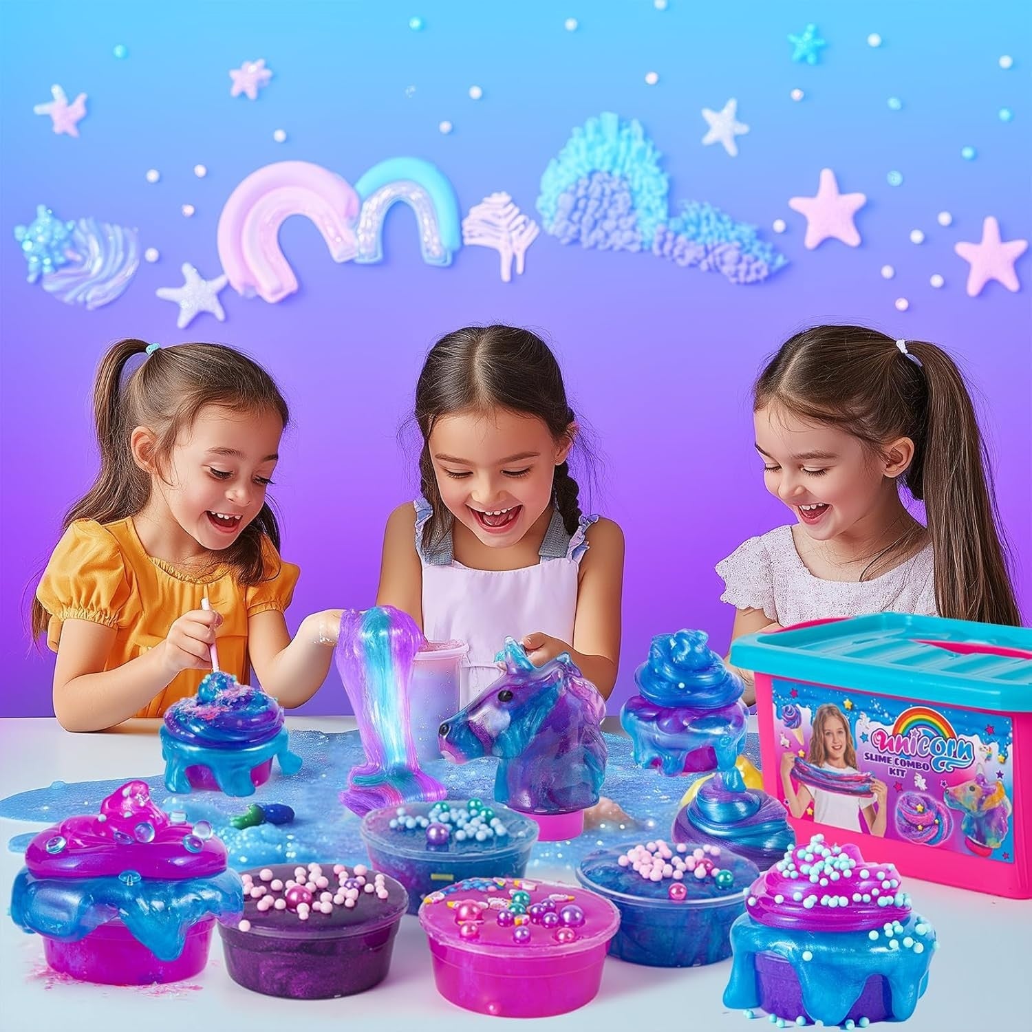 new ZOnFRTO Mini Unicorn Slime Kit for Girls - Glimmer Crunchy, Butter, Purple ZONFRTO - KOEEK