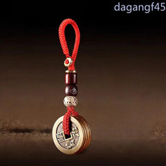 1Pc Thick Brass Five Emperor Coin Gourd Pendant Portable Keychain Pendant 07FC0E-D4 - KOEEK