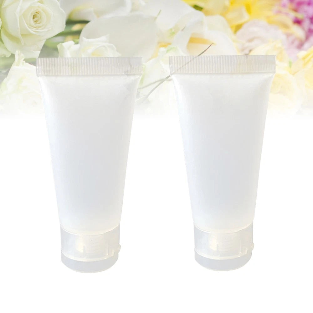 10pcs 50ml Squeeze Bottles Refillable Travel Containers for Shampoo Body Wash 07FC0E-D4 - KOEEK