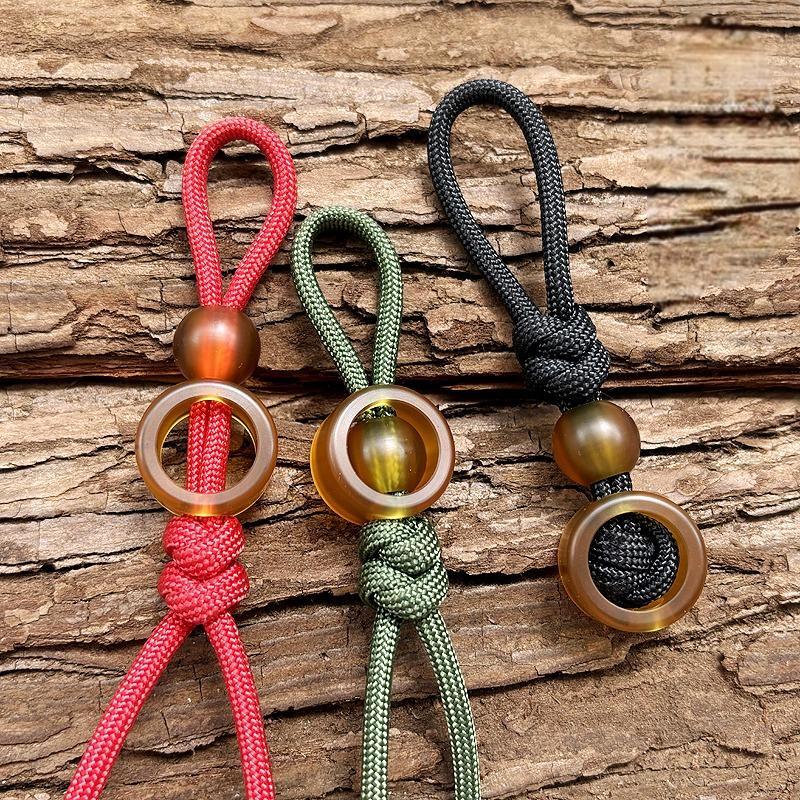 PEI Resin Knife Lanyard Bead Paracord Necklace Pendant EDC Bracelet Bead Gift 07FC0E-D4 - KOEEK