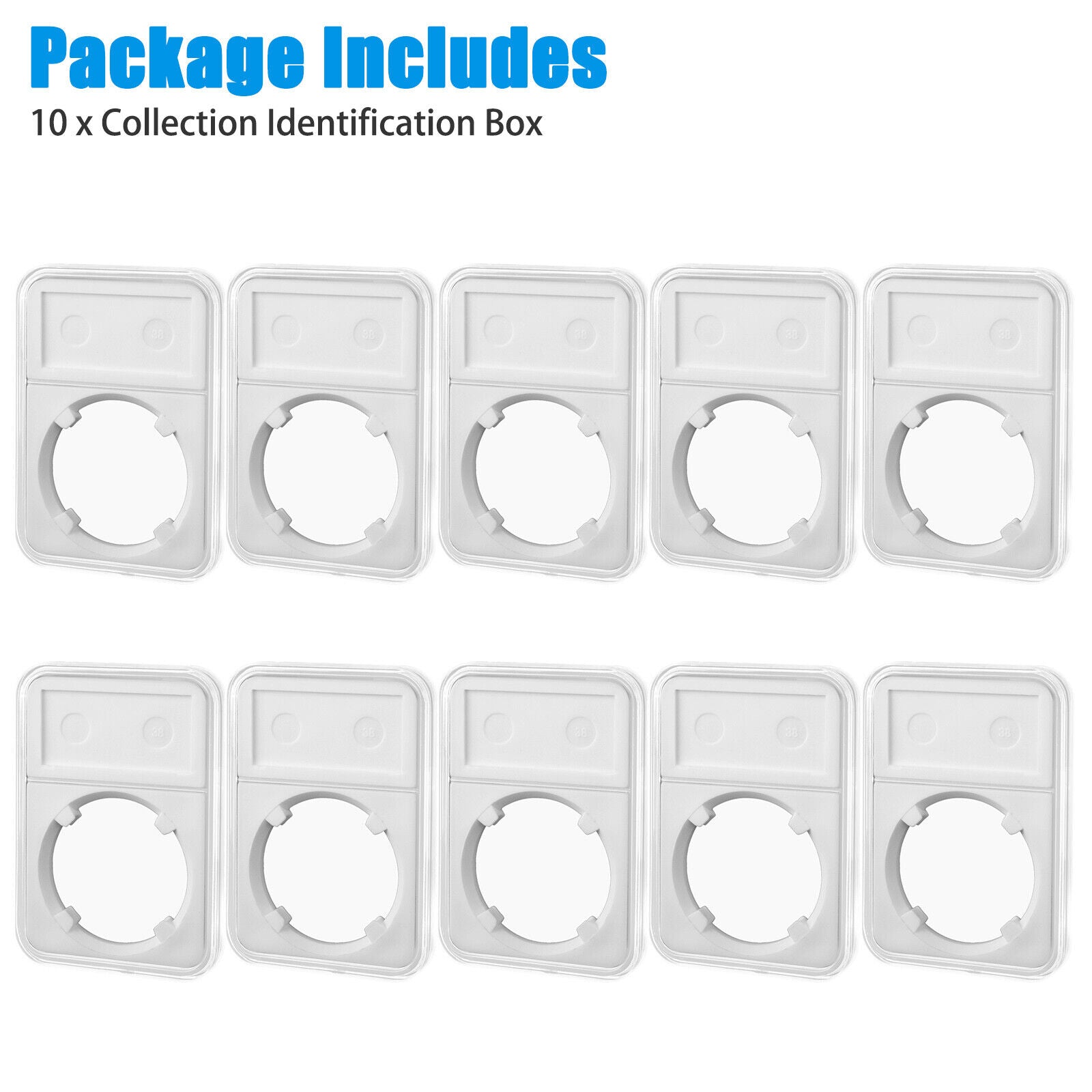 10 PCS Coin Slab Display Holder Stand Storage Case Box 31mm For JFK Half Dollar koeek - KOEEK