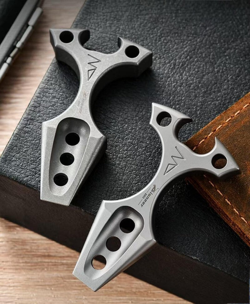 Titanium Alloy Pocket Pry Bar Crowbar Can Bottle Opener Keychain Multi Tools EDC 07FC0E-D4 - KOEEK