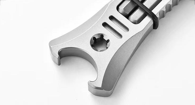 EDC Titanium Pry Bar Crowbar Bottle Opener Screwdriver Pocket Multi Tool Outdoor 07FC0E-D4 - KOEEK