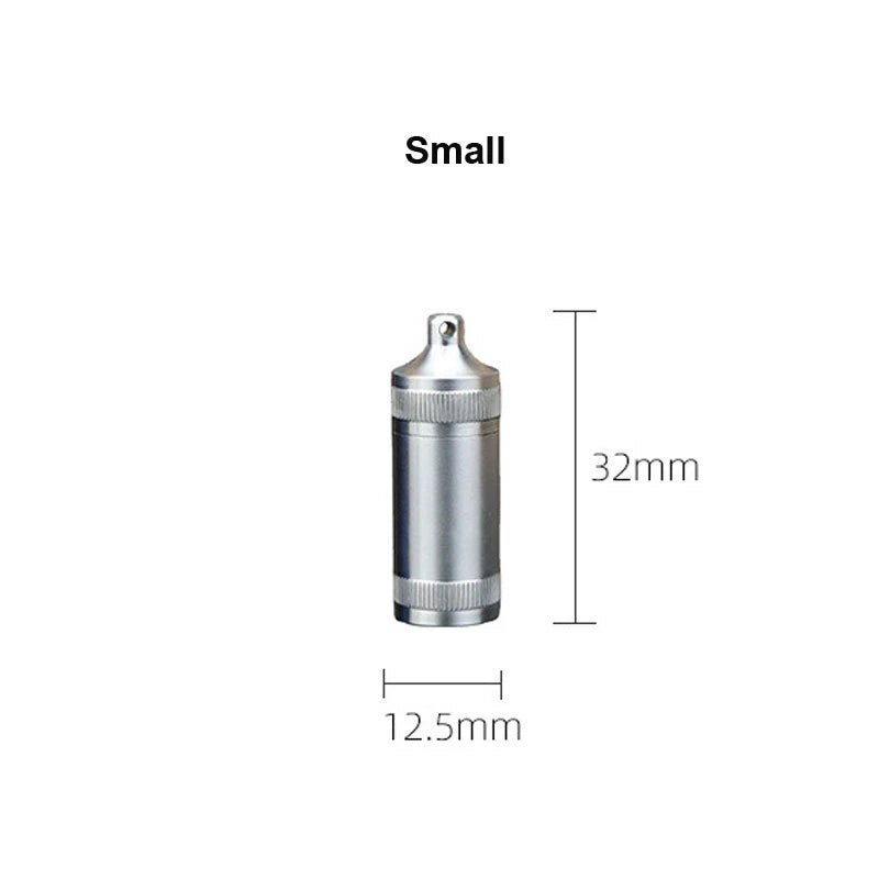 Titanium Alloy Waterproof Emergency Capsule Box Pill Case Keychain Pendant EDC 07FC0E-D4 - KOEEK