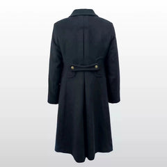 Replica Soviet Navy M69 Winter Black 12-Button Woolen Overcoat Cold Resistant 07FC0E-D4 - KOEEK