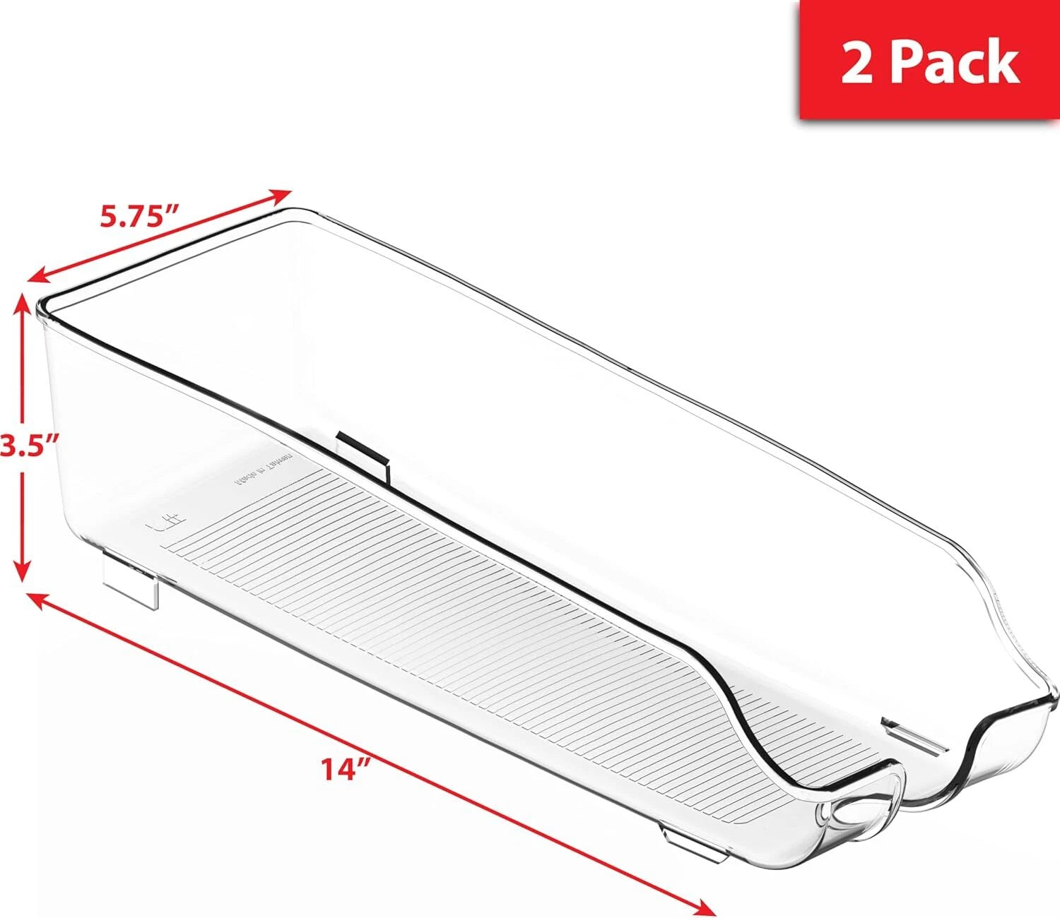 Soda Can Organizer for Pantry / Refrigerator, Clear, Set of 2 07FC0E-D4 - KOEEK