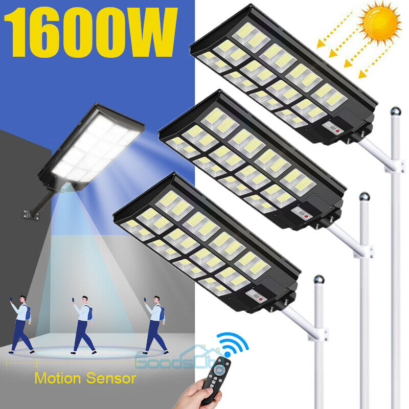 nye 1600W Solar Street Lights Commercial 7500K for Basketball Court Road Playground