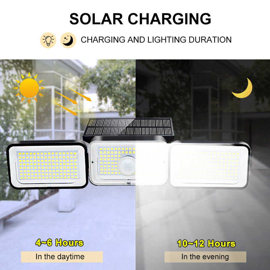 ny Luz LED Solar Con Sensor De Movimiento Jardin Patio Lampara Luces Para Exterior