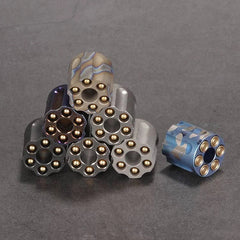 Titanium Revolver Magazine Shape Lanyard Bead Knife Paracord Pendant Detachable 07FC0E-D4 - KOEEK