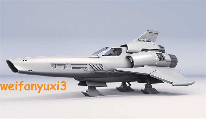 1:32 Battlestar Galactica Viper MK II fighter jet Model Kit W/base 3D Printing 07FC0E-D4 - KOEEK