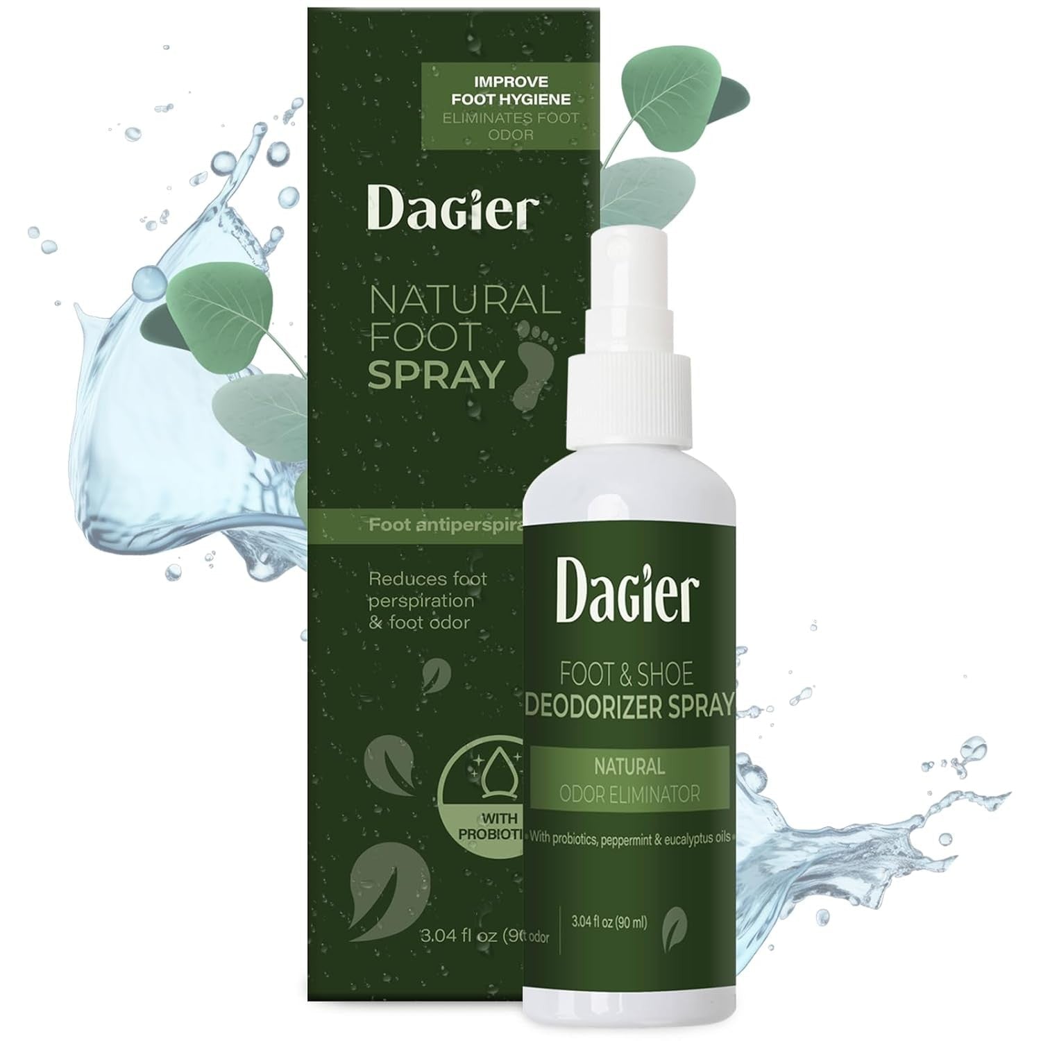 new Travel size foot spray odor eliminator for feet 3.04 Fl Oz (Pack of 1)