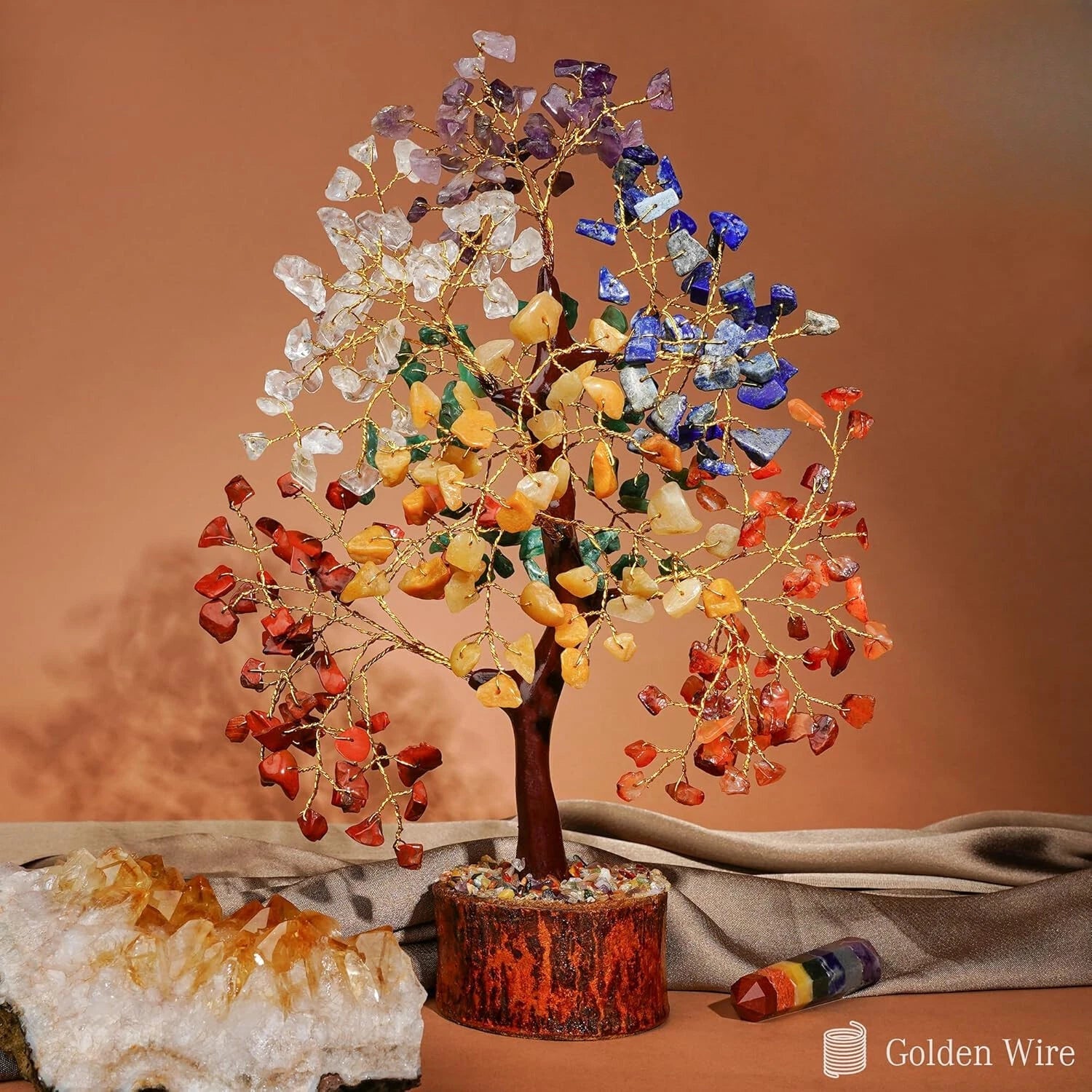Crystal Tree of Life, handmade bonsai tree  to transmit money and good luck 07FC0E-D4 - KOEEK
