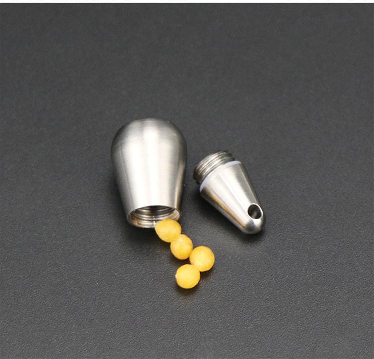 EDC Pure Titanium Waterproof Pill Box case Holder Container Necklace Pendant 07FC0E-D4 - KOEEK