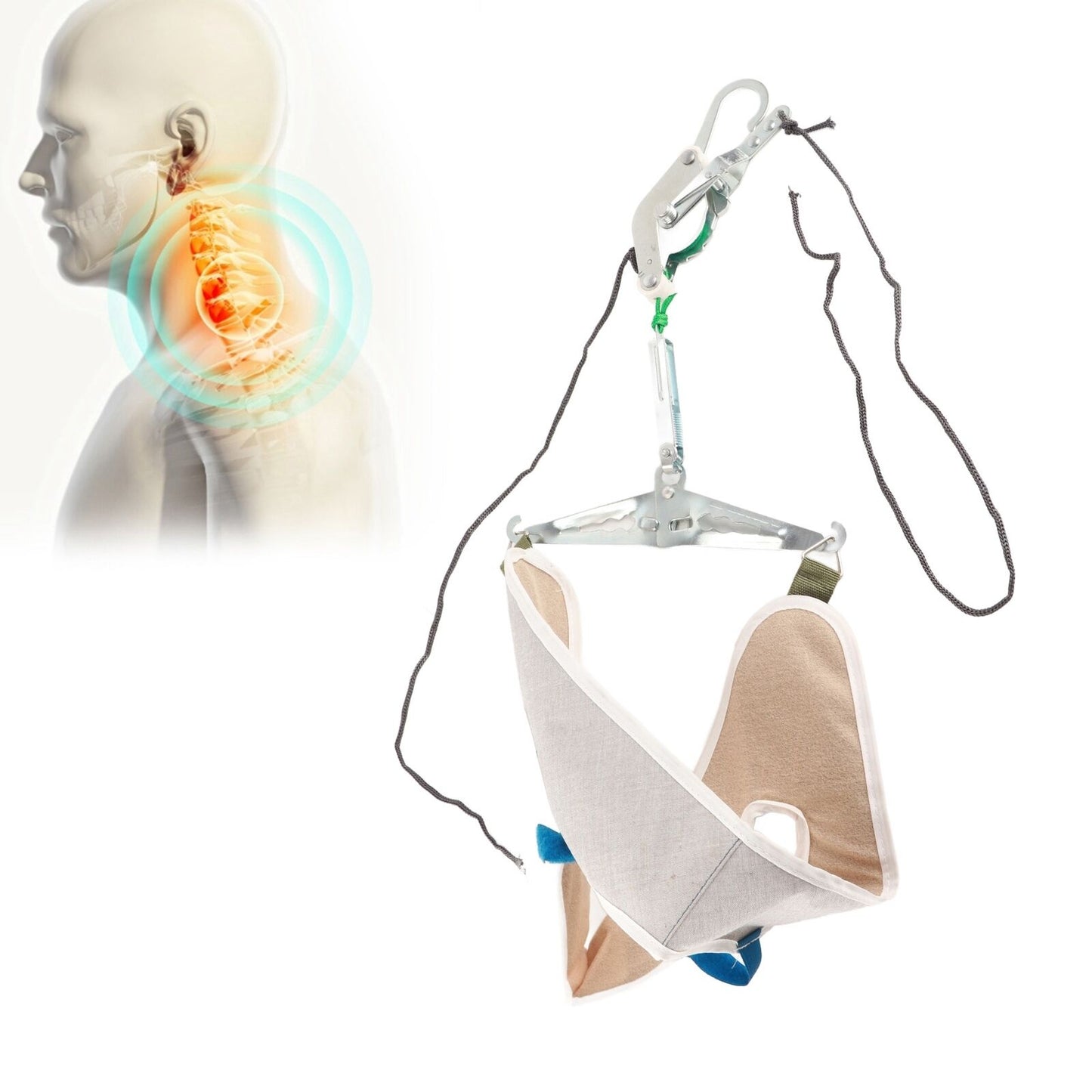 new Cervical Neck Traction Over Door Device For Physical Therapy Back Stretcher HGF koeek - KOEEK