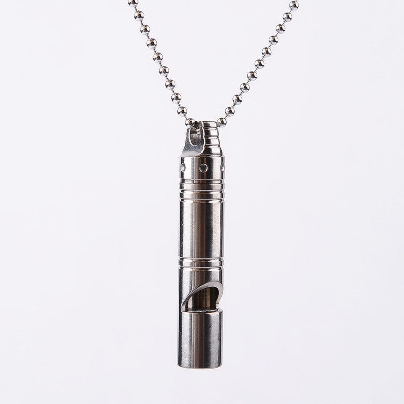 Outdoor Edc Loud TC4 Titanium Whistle With Cord Emergency Hiking Camping Whistle 07FC0E-D4 - KOEEK