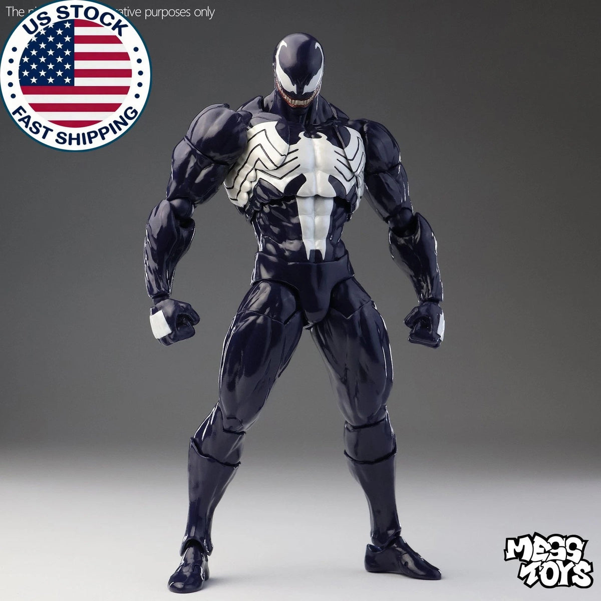 Mess Toys Lethal Neighbor Venom Symbiote Spider-Man 1/12 Action Figure US STOCK MESS_TOYS - KOEEK