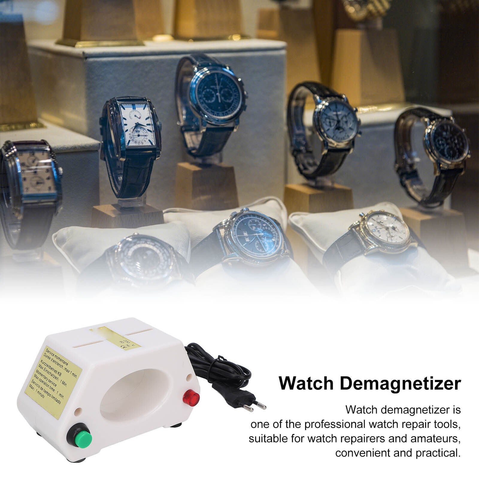 new (EU Plug 220V)Watch Demagnetizer Mechanical Watch Degaussing Tool Repair koeek - KOEEK