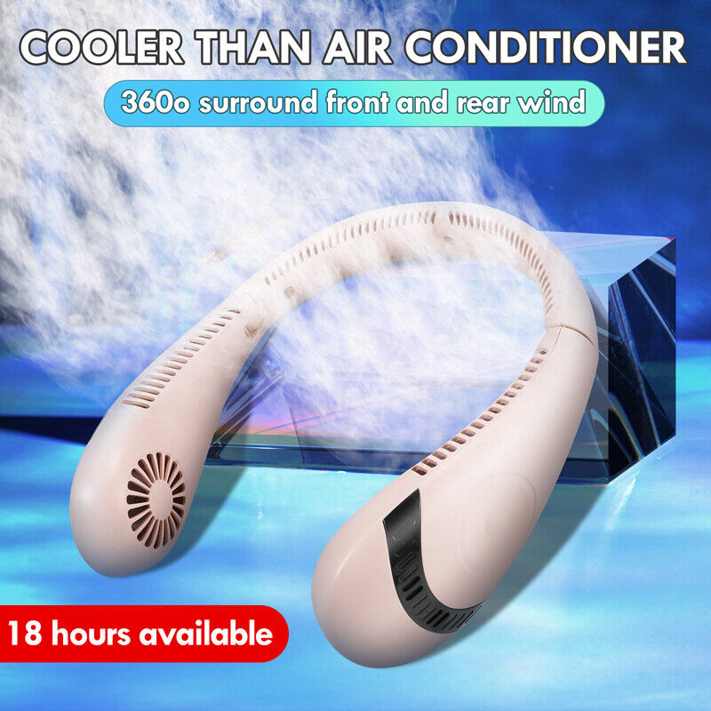 ny Ventilador Portatil de Cuello Enfriador de Aire Acondicionado Frio 3 velocidades