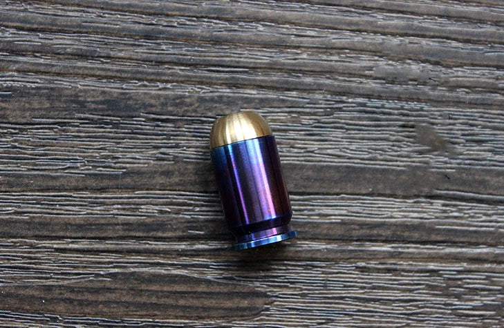 Bullet Shape Titanium Brass Lanyard Bead Knife Paracord Pendant Bracelet DIY EDC 07FC0E-D4 - KOEEK