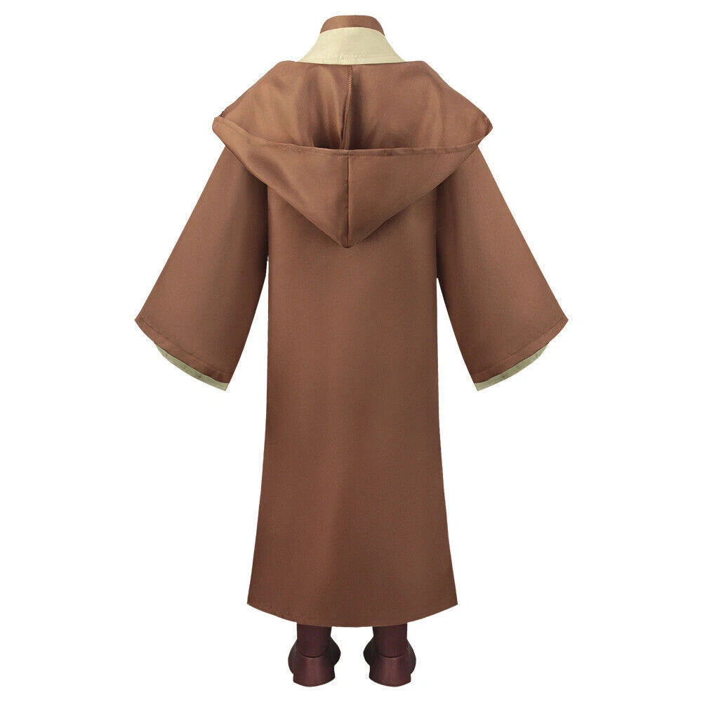 Star Wars Jedi Knight Cosplay Costume Kids Hooded Robe Full Set Outfit Halloween 07FC0E-D4 - KOEEK