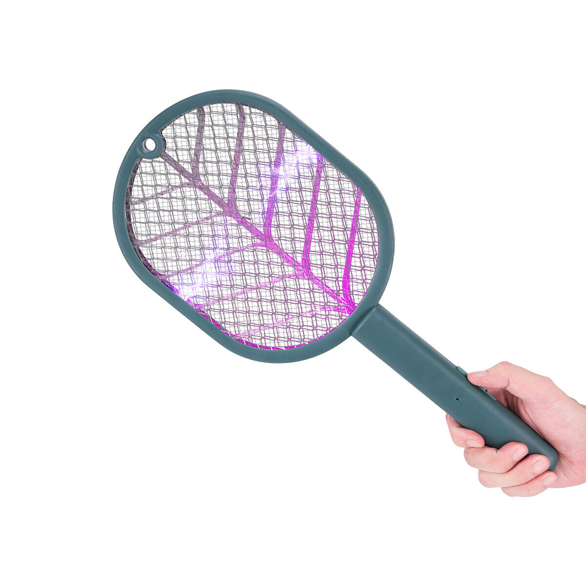 ny 2en1 Raqueta Bug Insect Zapper Mata Mosquitos Electrica Genopladelig De Insectos