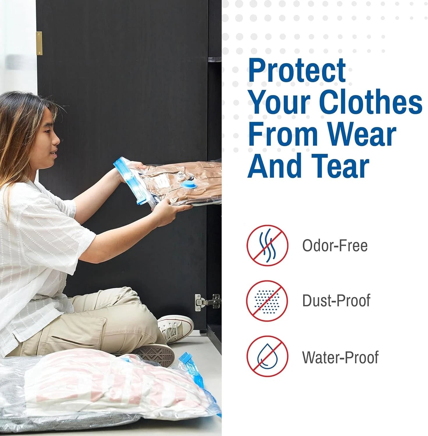 20-piece multifunctional vacuum storage bag, suitable for quilts and blankets 07FC0E-D4 - KOEEK