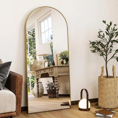 56"x21"Full Length Mirror Arch Floor Mirrors with Aluminum Alloy Frame 07FC0E-D4 - KOEEK