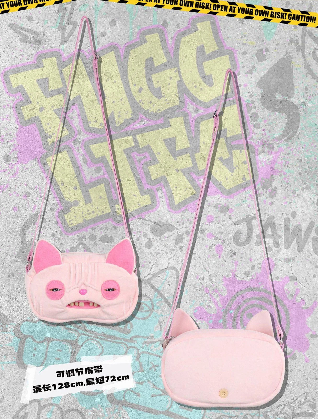 FUGGLER Cute Monster Crossbody Bag Hairless Cat Plush Doll Bag Shoulder Bag FUGGLER - KOEEK