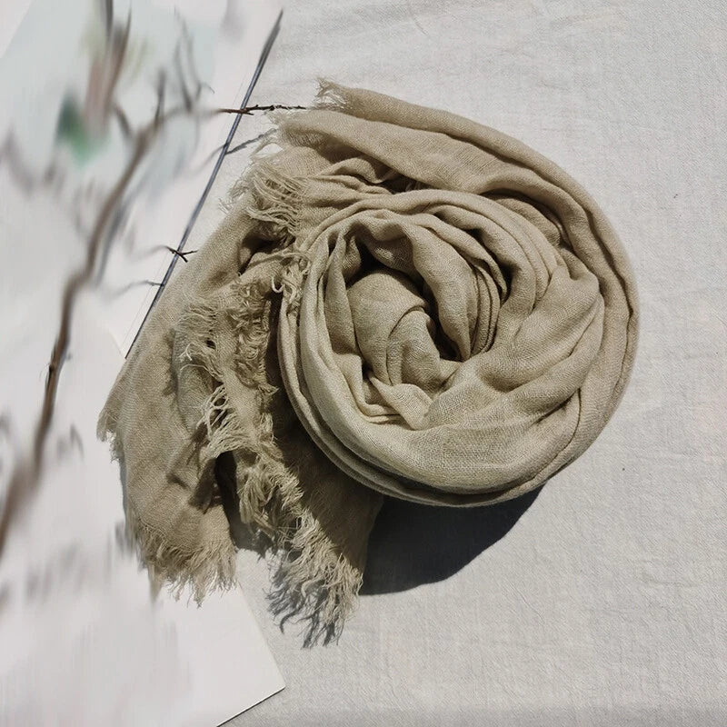 Men Unisex Acrylic Scarves Plain Colors Long Shawl Head Wrap Headscarf Muslim 07FC0E-D4 - KOEEK