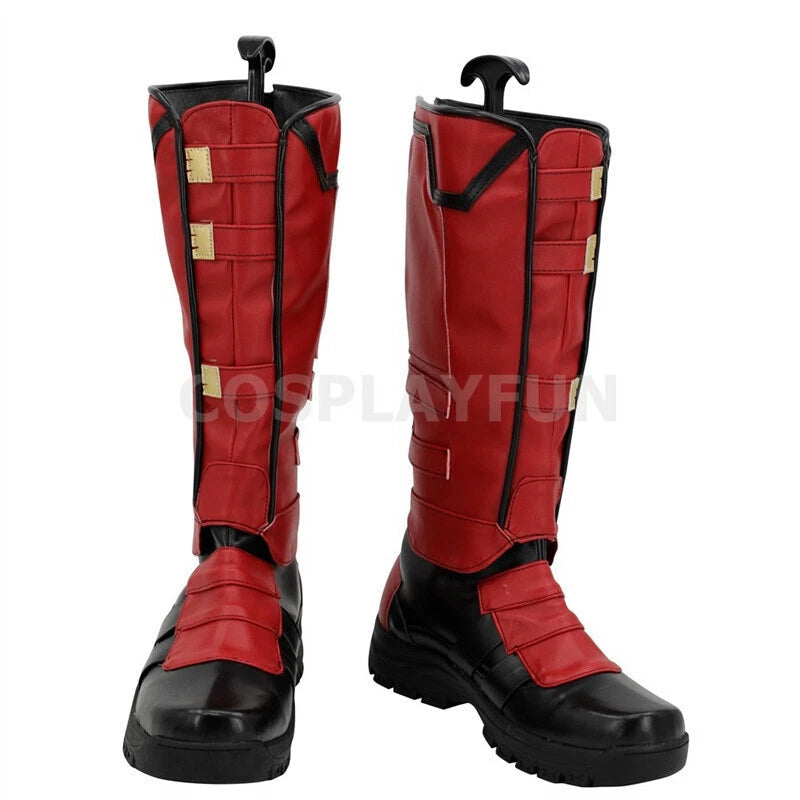 Marvel Wade Wilson Shoes Men Cosplay Deadpool 3 Boots Handmade Costume Props HANDMADE - KOEEK