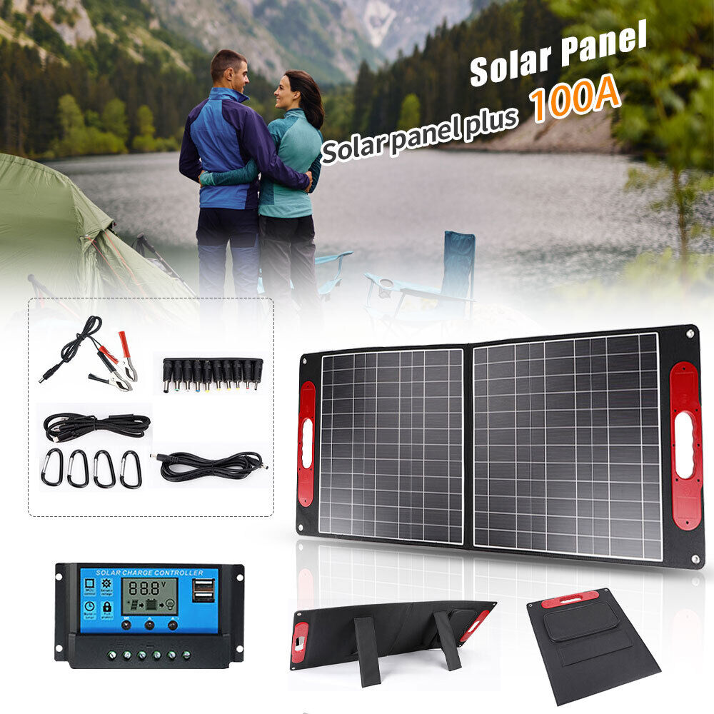 nytt 200W 12V bærbart sammenleggbart solcellepanelsett for Generator Power Station RV Home