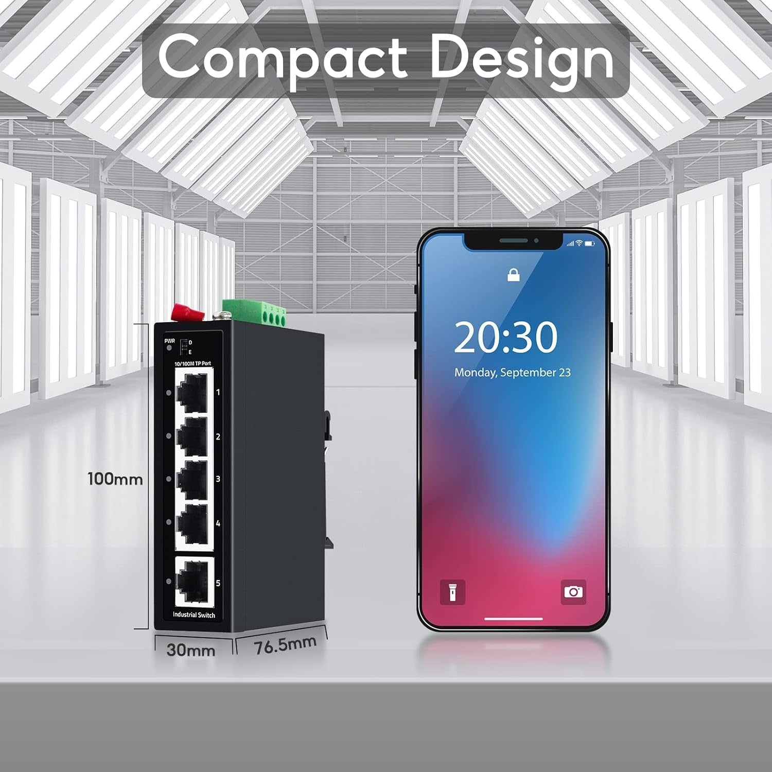new 【Upgrade】 SODOLA 5 Port Industrial DIN-Rail Ethernet Switch,4 Ports and 1... SODOLA - KOEEK